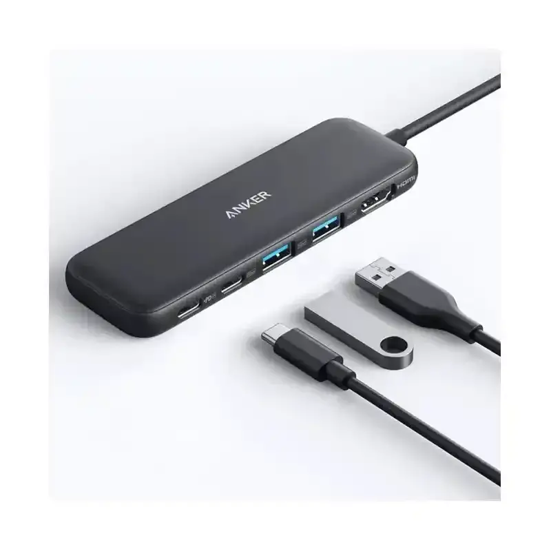 طراحی هاب 5 پورت انکر مدل USB-C (5 in 1) A8355